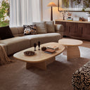 Sereno Travertine Coffee Table - High